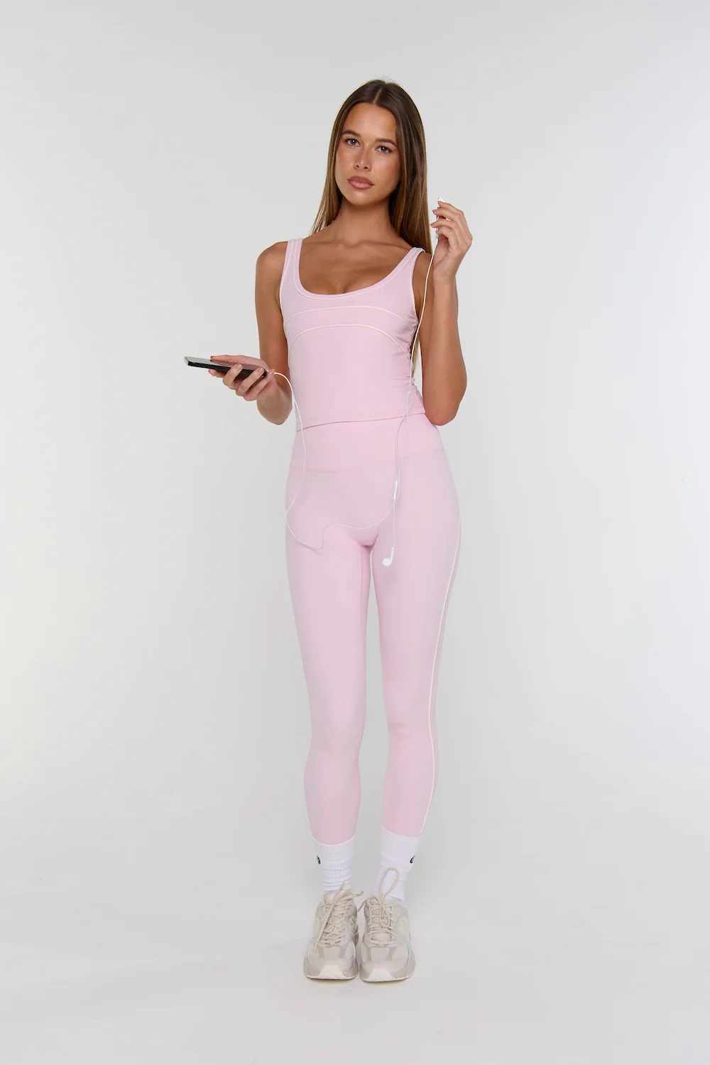 Astoria Airvíve Essential Sport Tank - Pink/Cream - Image 3