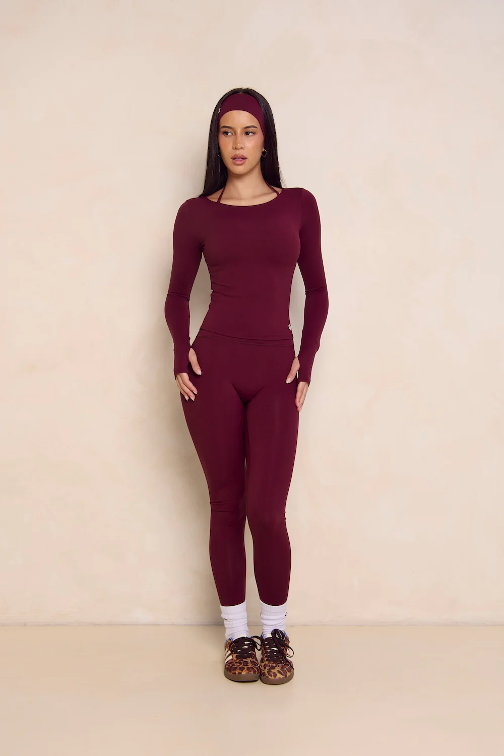 Astoria Airvíve Full Length Legging - Burgundy - Image 4