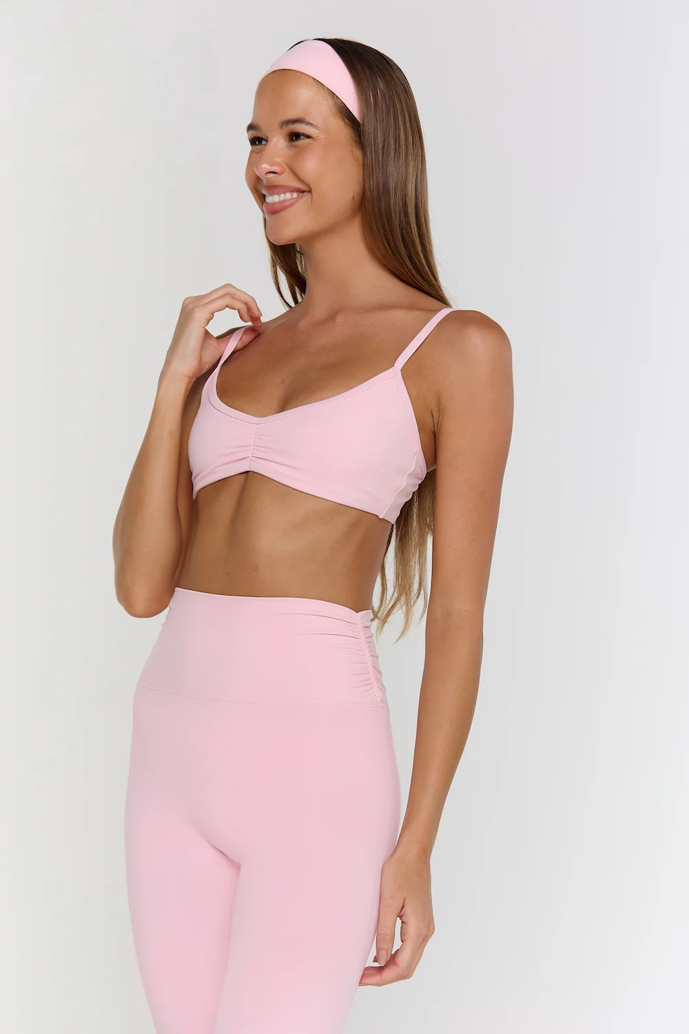 Astoria Airvíve Ruched Micro Sports Bra - Sweetheart Pink - Image 5