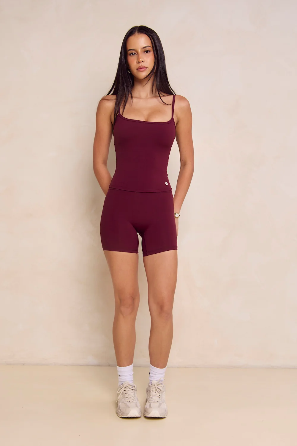 Astoria Airvíve Square Neck Cami - Burgundy - Image 4