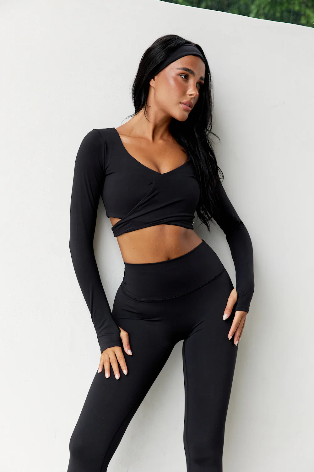 Astoria BALANCE Crossover Sleeve Crop - Black - Image 2