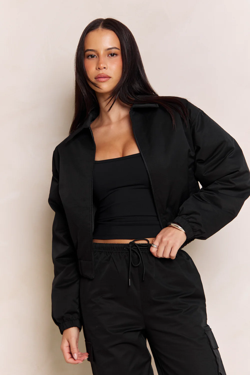Astoria Cargo Pant - Black - Image 4