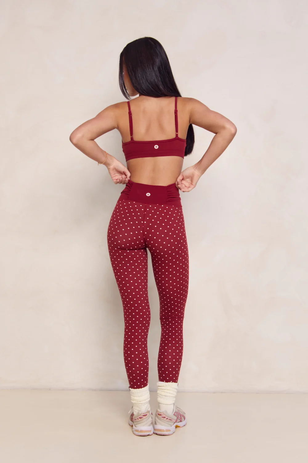 Astoria LUXE BALANCE Ruched Legging - Merlot Polka - Image 4