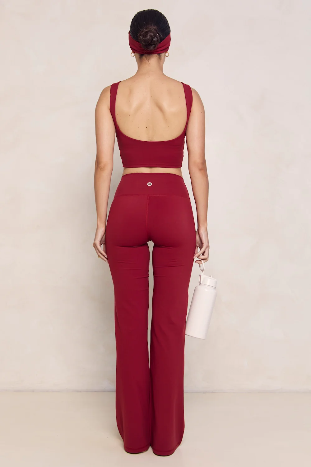 Astoria LUXE BALANCE Scoopback Sports Crop - Merlot - Image 2