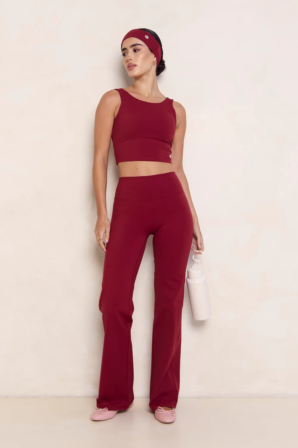 Astoria LUXE BALANCE Scoopback Sports Crop - Merlot - Image 4