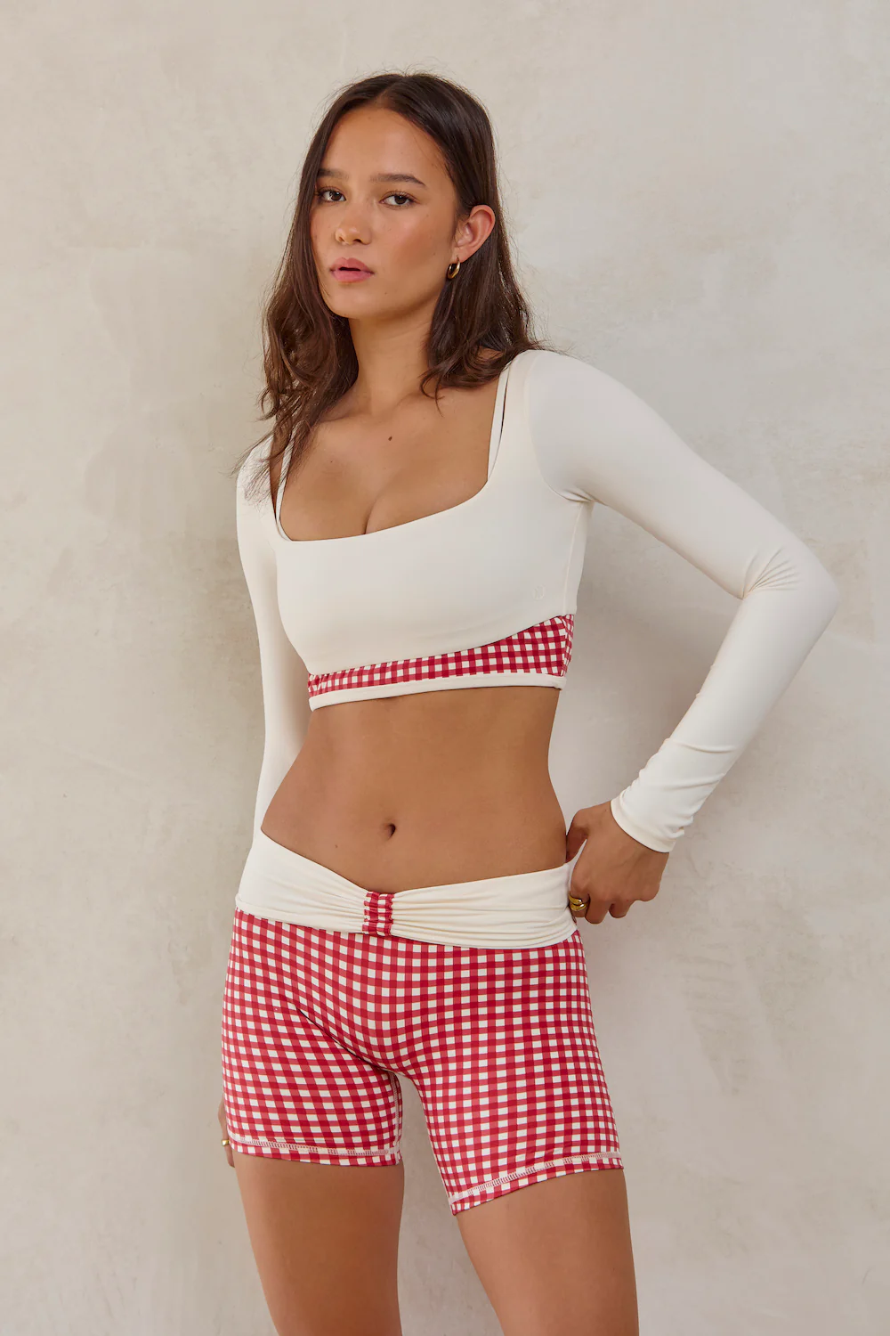 Astoria LUXE BALANCE Squareneck Sleeved Crop - Cream - Image 8