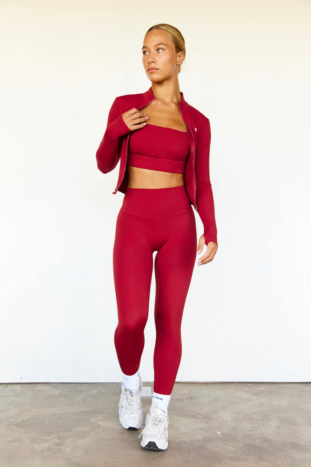 Astoria LUXE BALANCE Zip Up Jacket - Dark Cherry - Image 2