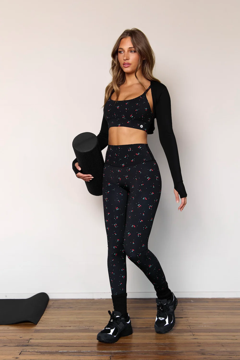 Astoria LUXE BLOSSOM Full Length Legging - Black Cherry - Image 7