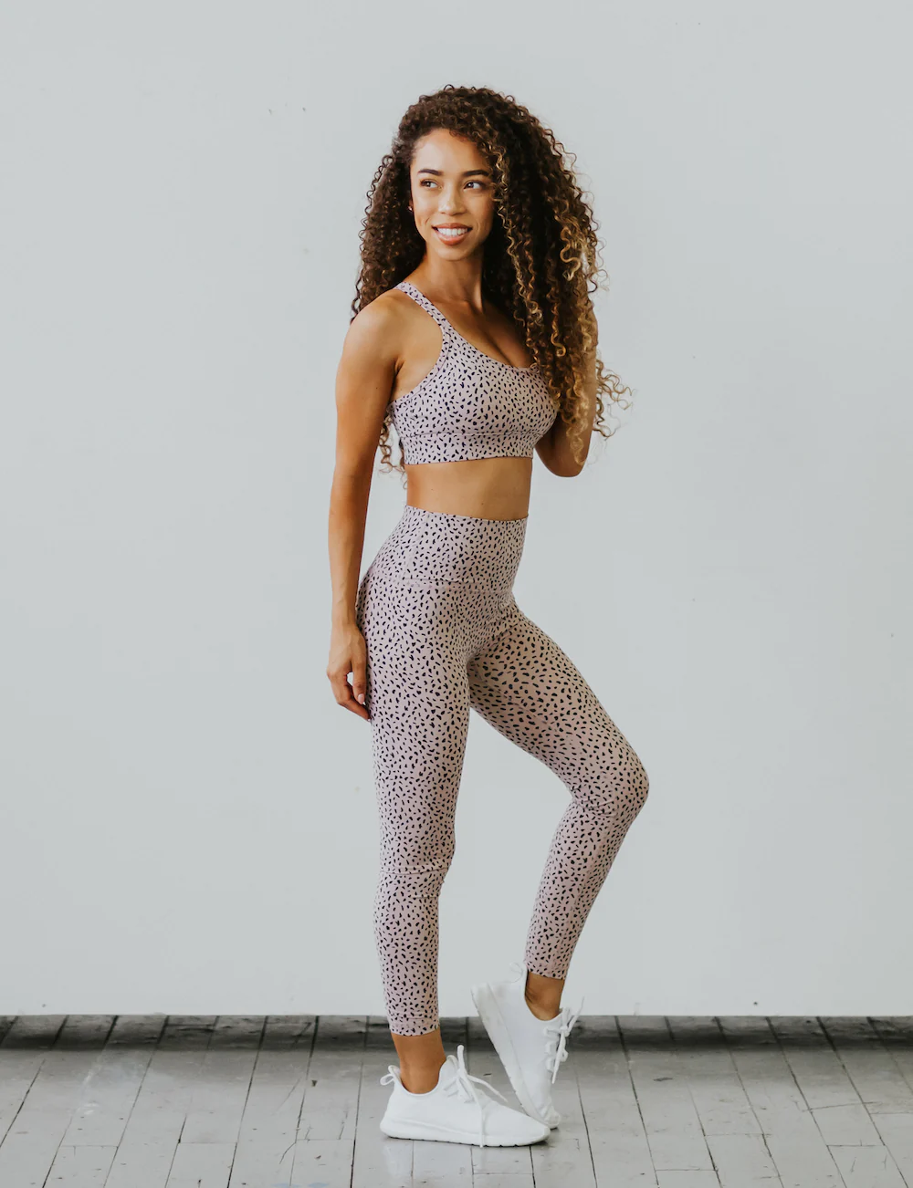 Astoria LUXE IGNITE Full Length Legging - Beige Speckle - Image 3
