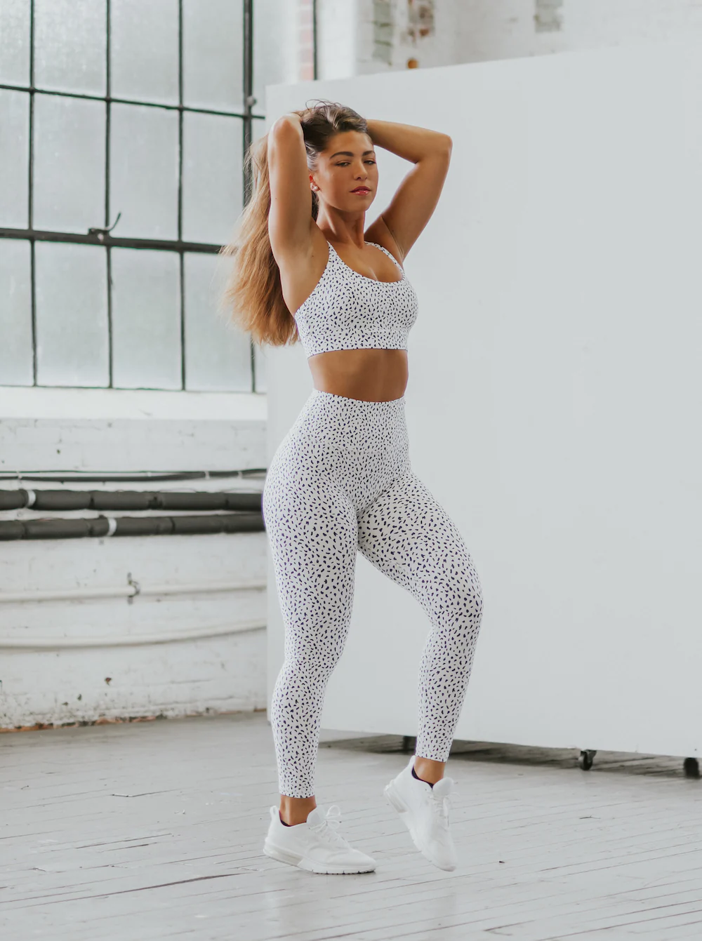 Astoria LUXE IGNITE Full Length Legging - White Speckle - Image 4